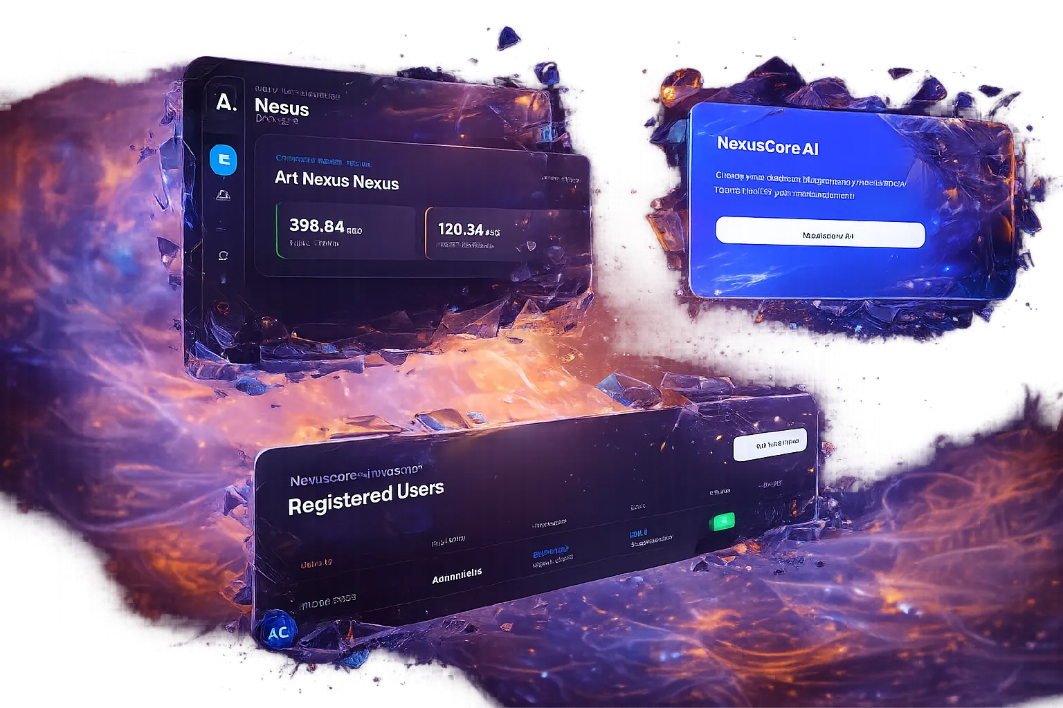 Step-by-step website creation process using NexusCore AI platform